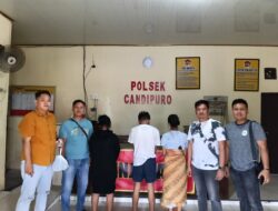 Polsek Candipuro Lamsel Amankan 3 Pelaku Pengguna Narkoba