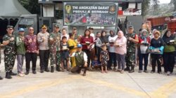 Peduli dan Berbagi, TNI AD Bersama Warga Ciketing Udik Makan Bersama