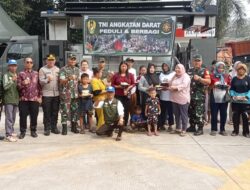 Peduli dan Berbagi, TNI AD Bersama Warga Ciketing Udik Makan Bersama