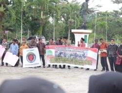 Polres Merangin Kawal Aksi Damai Persatuan Guru Honorer Agama Islam Se-Kabupaten Merangin