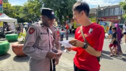 Polres Kediri Sosialisasikan PPDB SMA Taruna Kemala Bhayangkara di CFD Pare