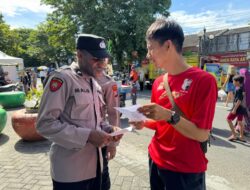 Polres Kediri Sosialisasikan PPDB SMA Taruna Kemala Bhayangkara di CFD Pare