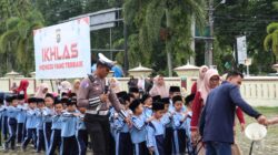 Satlantas Polres Merangin Berikan Edukasi Tertib Berlalulintas Sejak Dini Kepada Murid TK